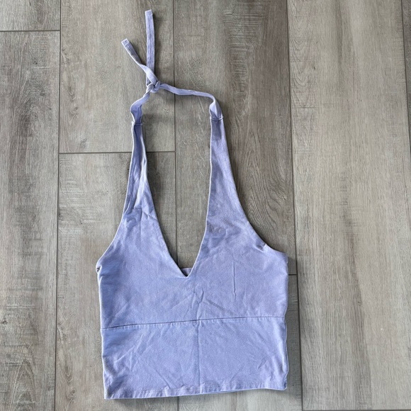 Hollister Purple V-Neck Halter Top - Picture 2 of 4
